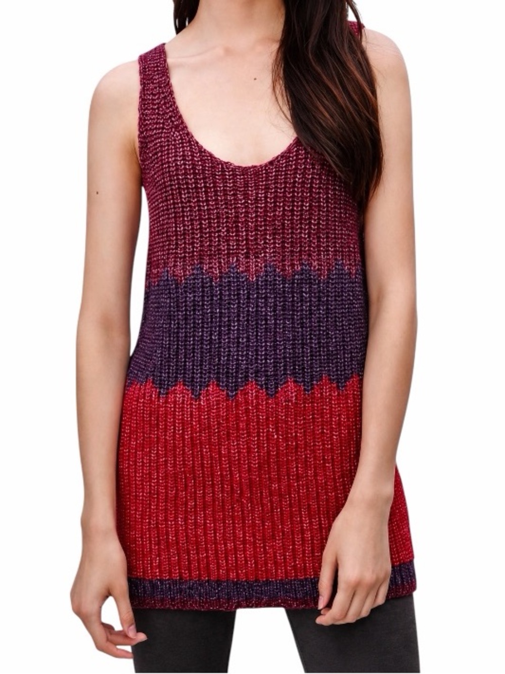 Aritzia ($78) Wilfred Free Karolin Chunky Knit Sweater Tank - PTP 22